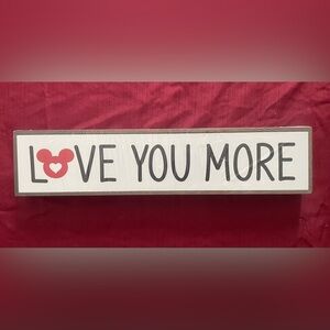 Rustic White and Brown "Love You More" Wall Sign - Brand
